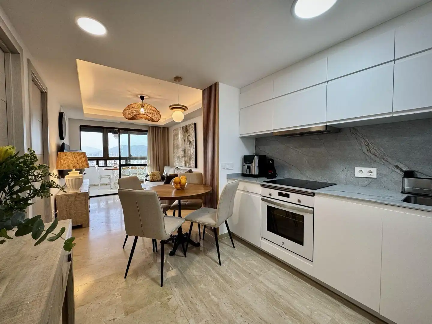 Kitchen of Apartments for rent in Benidorm  with Air Conditioner, Furnished and Community pool