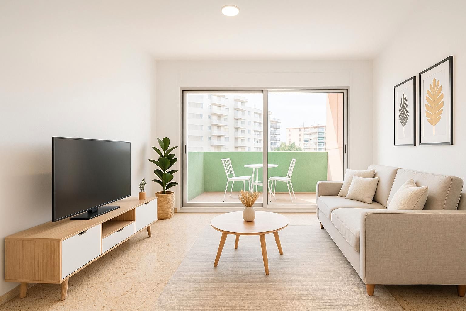 Living room of Flat for sale in  Barcelona Capital  with Heating and Balcony