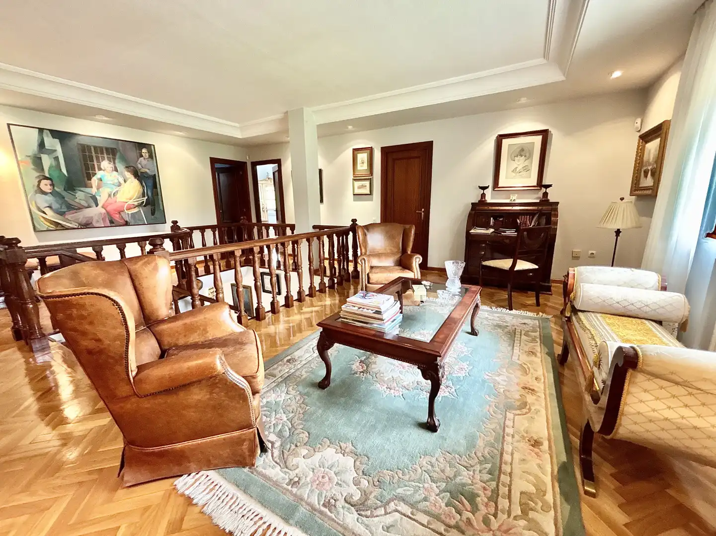 Living room of Houses for sale in Sariego  with Heating, Private garden and Parquet flooring