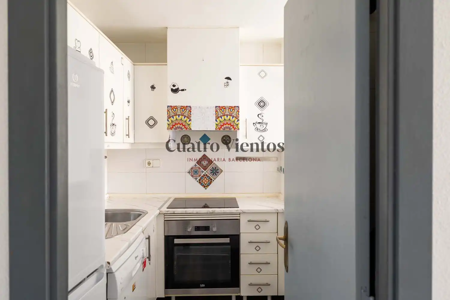 Kitchen of Flat for sale in Barcelona  with Air Conditioner, Heating and Oven