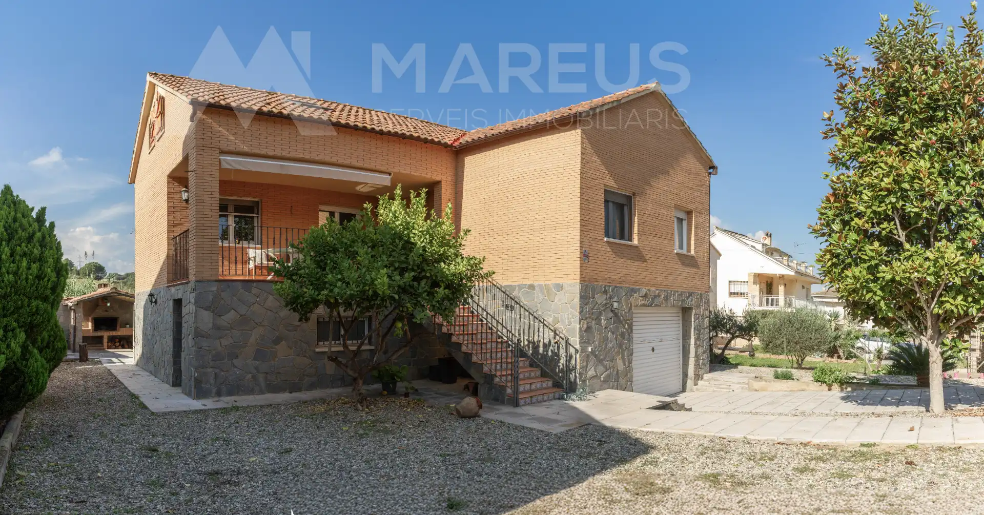 Exterior view of Houses for sale in Sant Esteve Sesrovires  with Heating, Private garden and Terrace