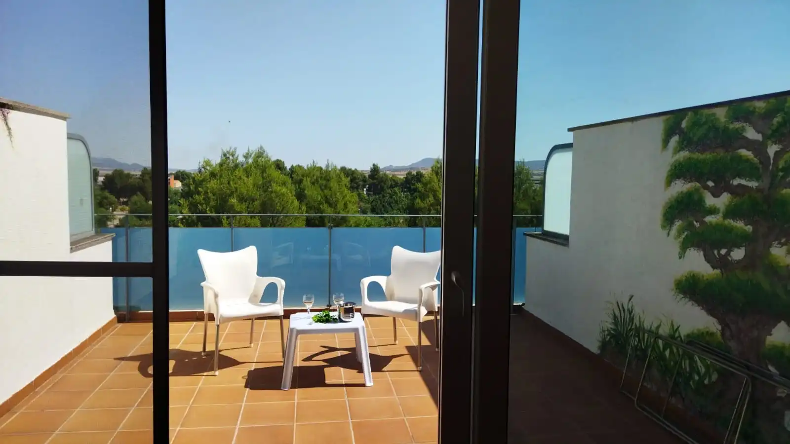 Terrasse von Wohnung zur Miete in Almansa mit Klimaanlage, Heizung und Parkett