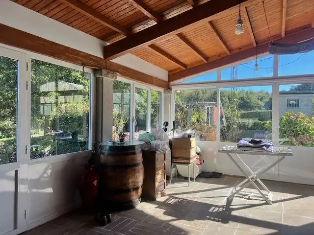 Terrassa de Casa o xalet en venda en Friol amb Jardí privat, Terrassa i Moblat