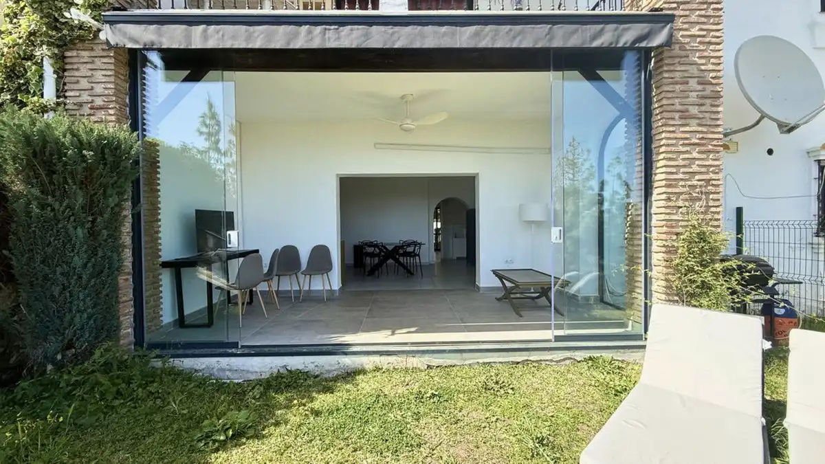 Terrasse von Erdgeschoss zum Verkauf in Mijas mit Klimaanlage, Heizung und Privatgarten