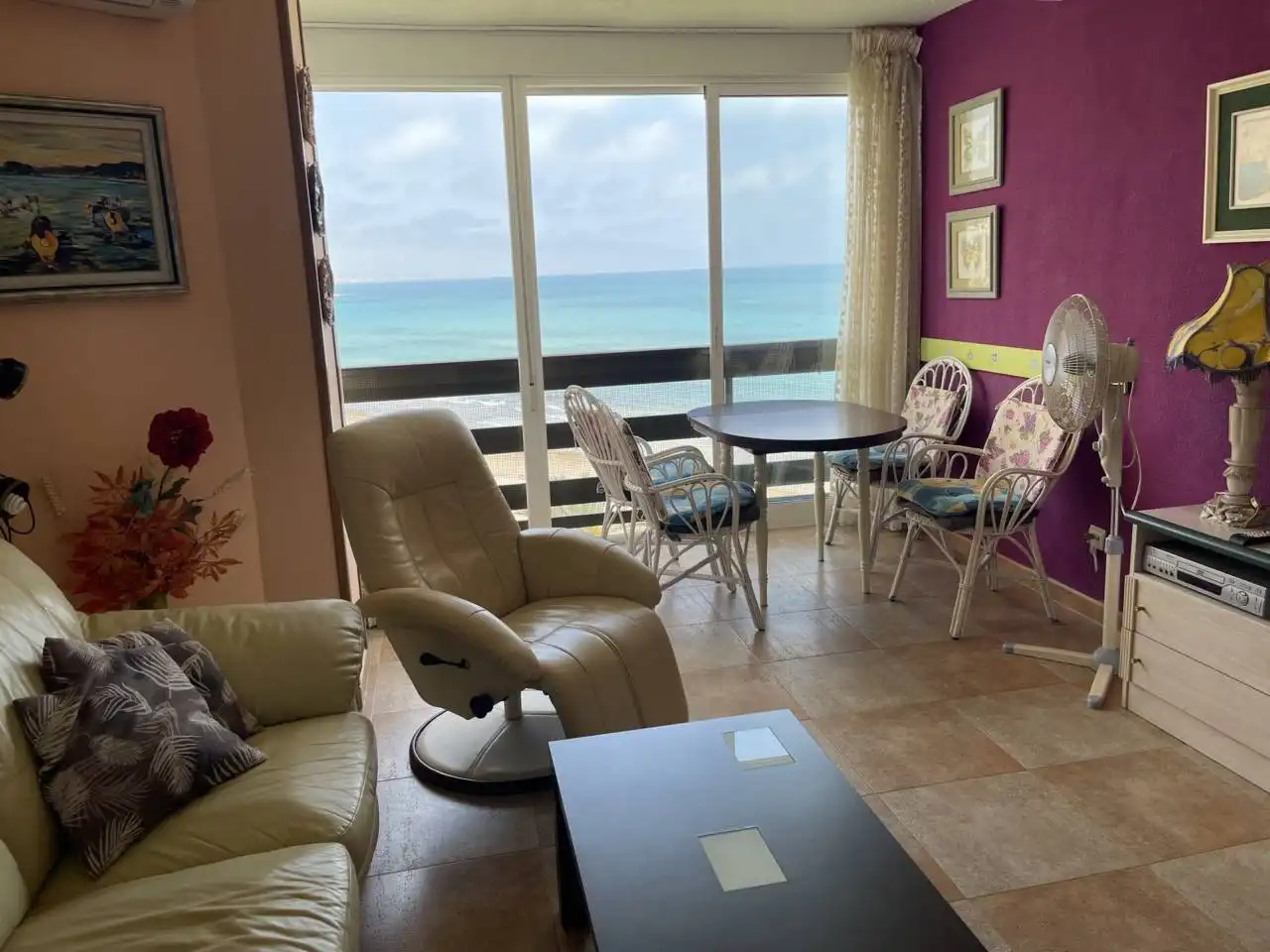 Living room of Flat for rent in El Campello  with Terrace, Furnished and Community pool