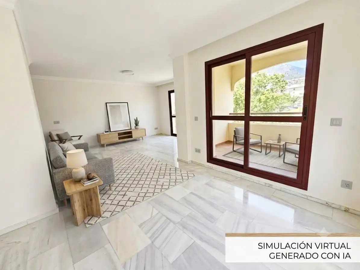 Sala de estar de Piso en venta en Benalmádena con Terraza