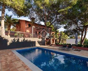 Exterior view of House or chalet for sale in Castelldefels  with Air Conditioner, Heating and Private garden