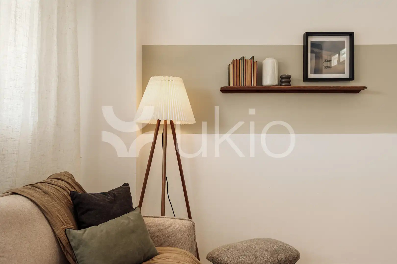 Sala de estar de Apartamento de alquiler en Barcelona con Aire acondicionado, Calefacción y Terraza