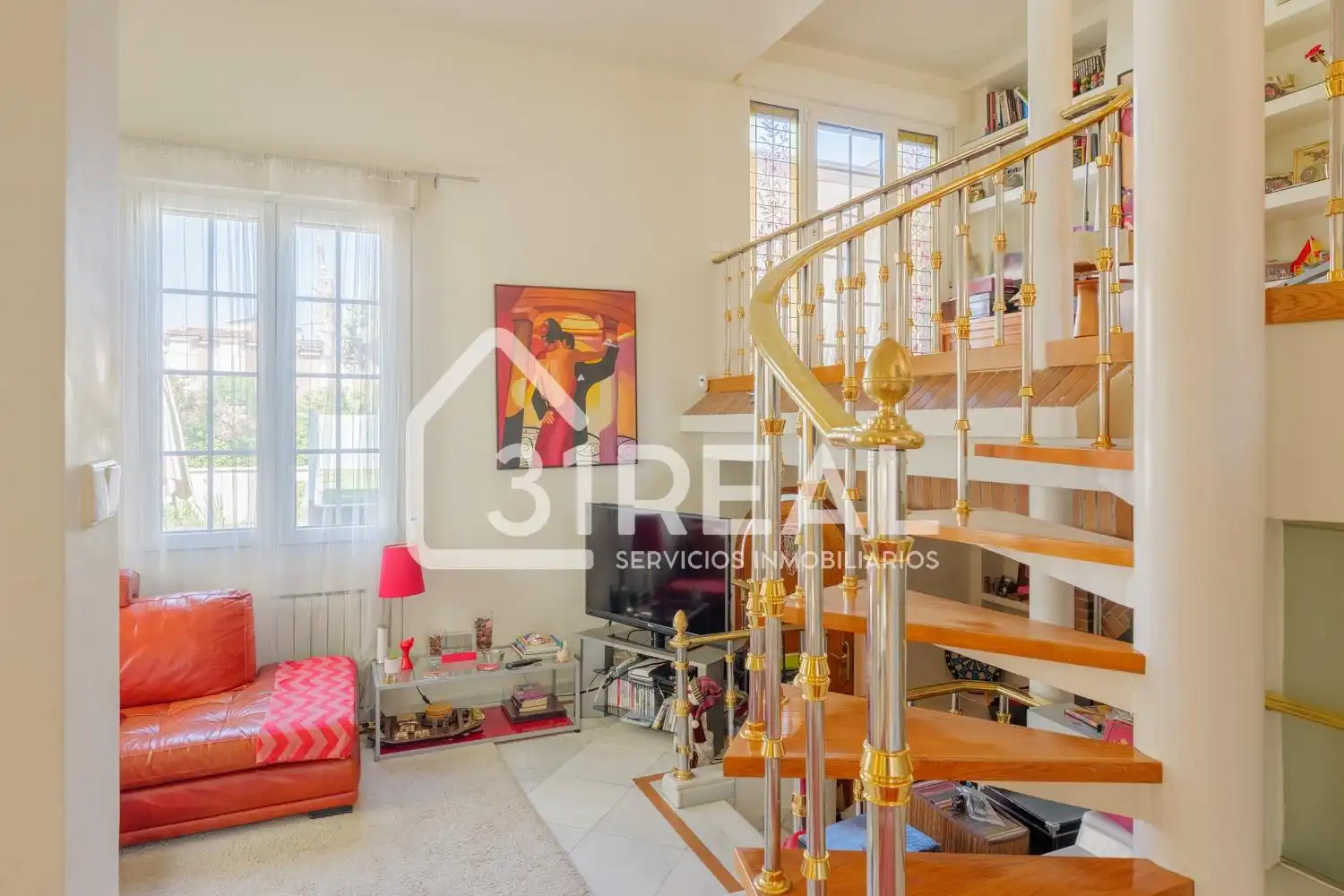 Sala de estar de Casa o chalet en venta en Madrid con Aire acondicionado, Calefacción y Jardín privado
