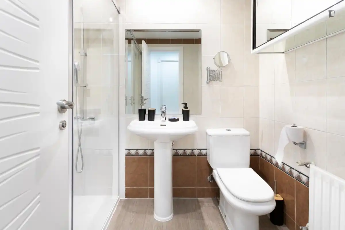 Bathroom of Apartments for rent in Madrid  with Heating, Furnished and Oven