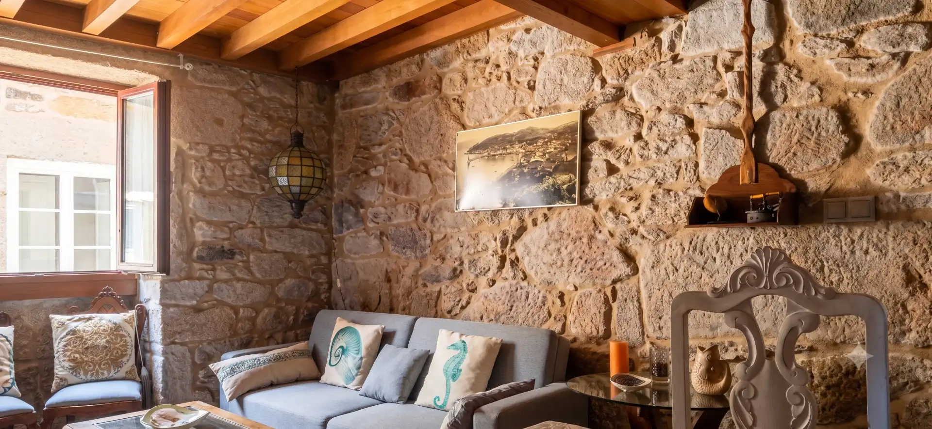 Sala de estar de Casa o chalet en venta en Muros con Amueblado