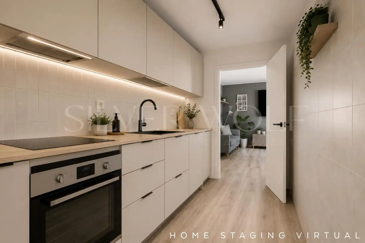 Kitchen of Flat for sale in Vilanova i la Geltrú  with Air Conditioner, Terrace and Balcony