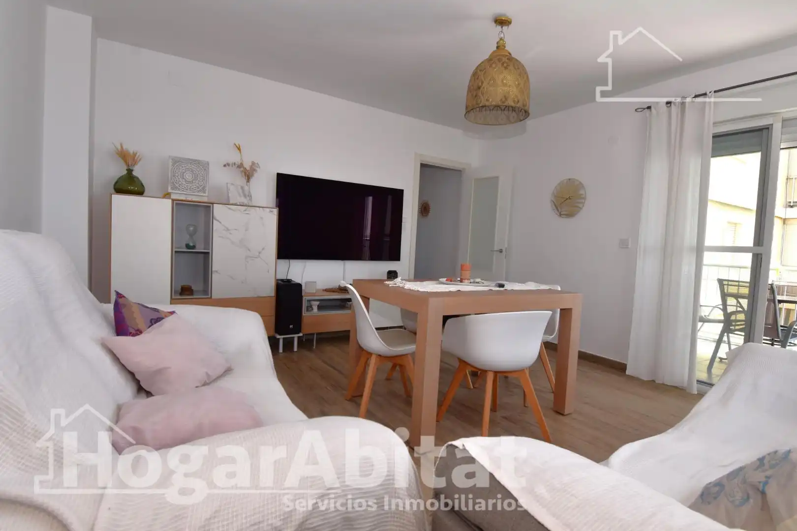 Living room of Flat for sale in Sueca  with Heating, Terrace and Balcony