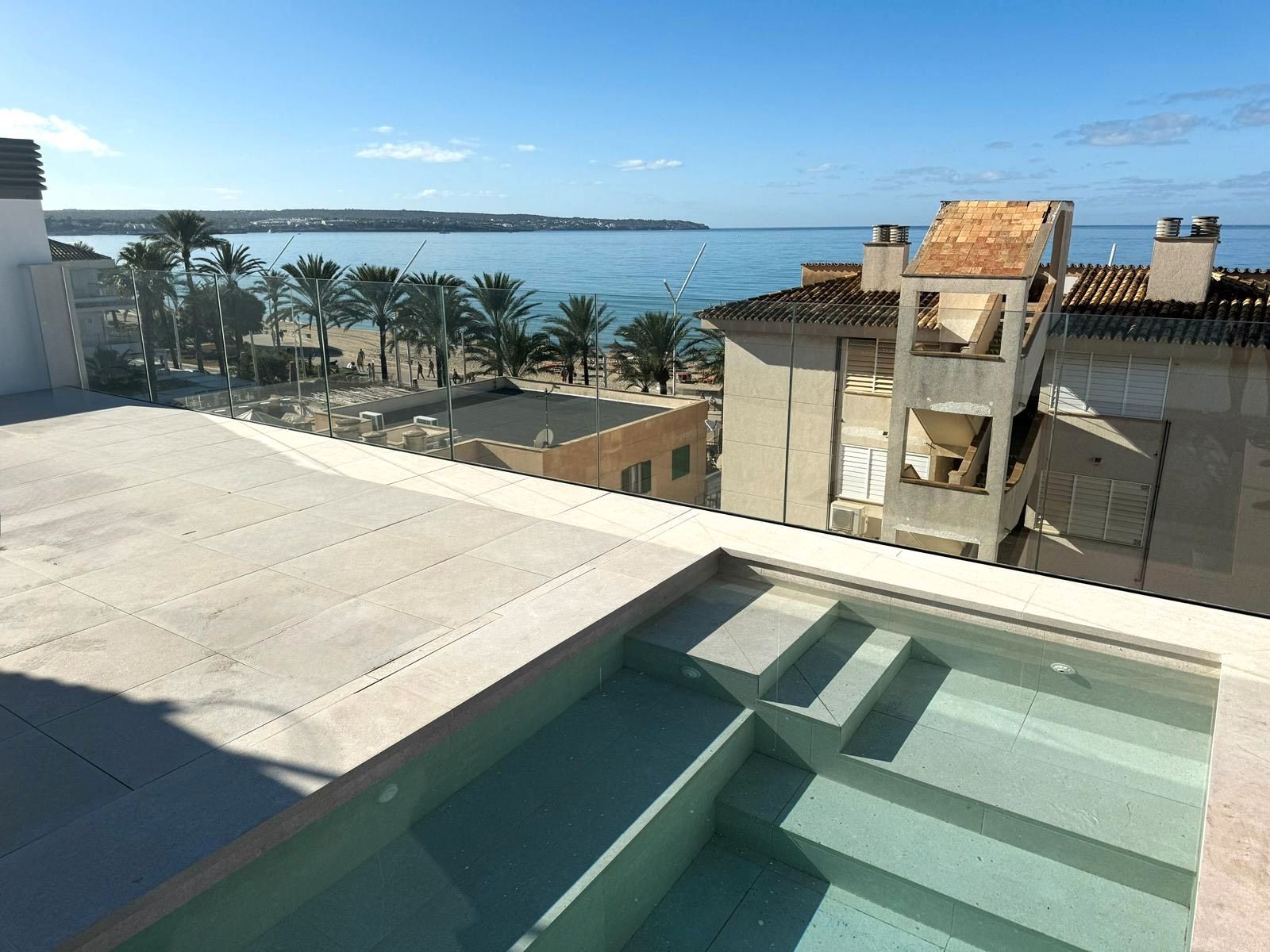 Swimming pool of Attic for sale in  Palma de Mallorca  with Air Conditioner, Heating and Terrace