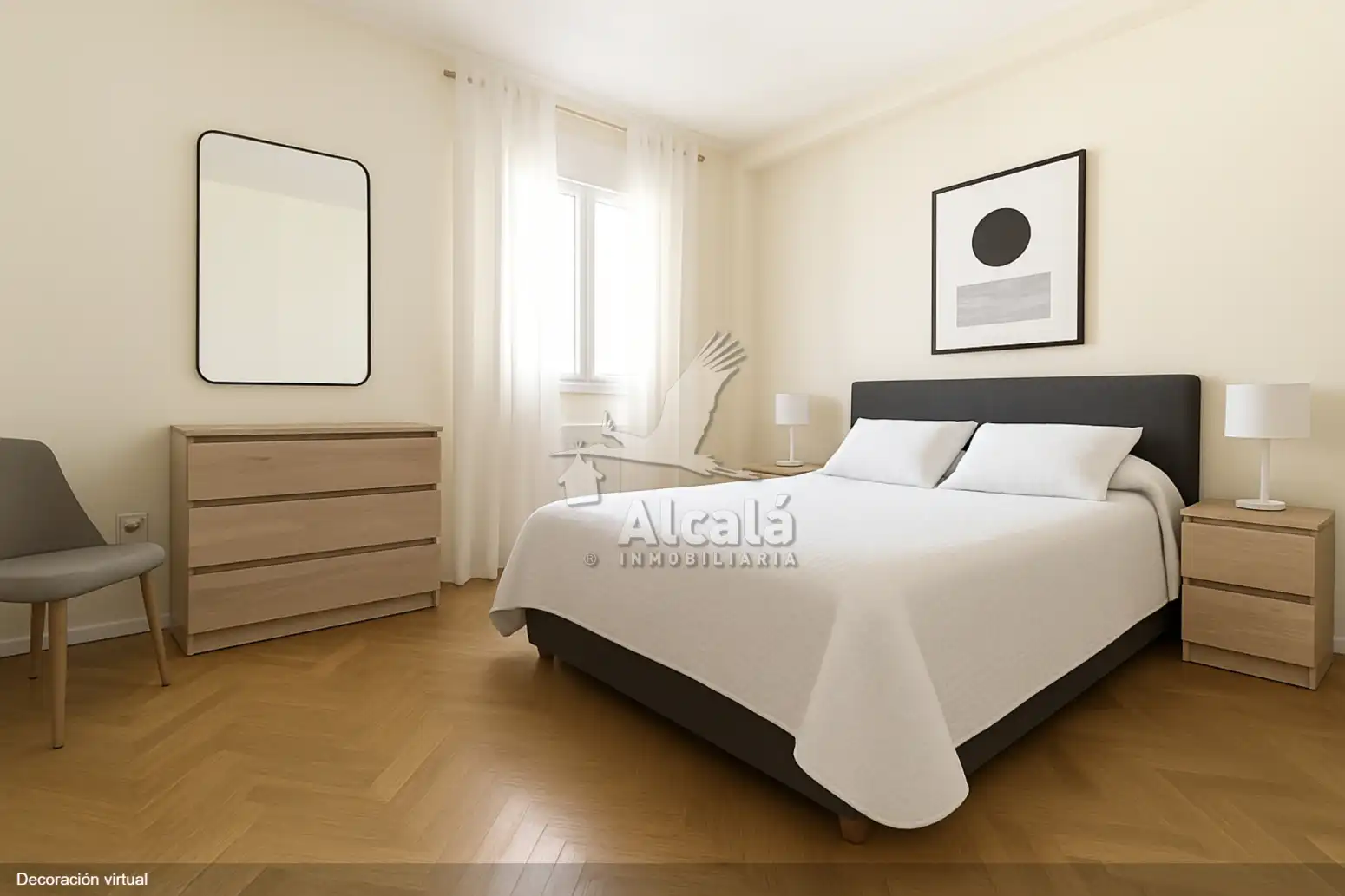 Schlafzimmer von Einfamilien-Reihenhaus zum Verkauf in Alcalá de Henares mit Heizung, Parkett und Schwimmbad