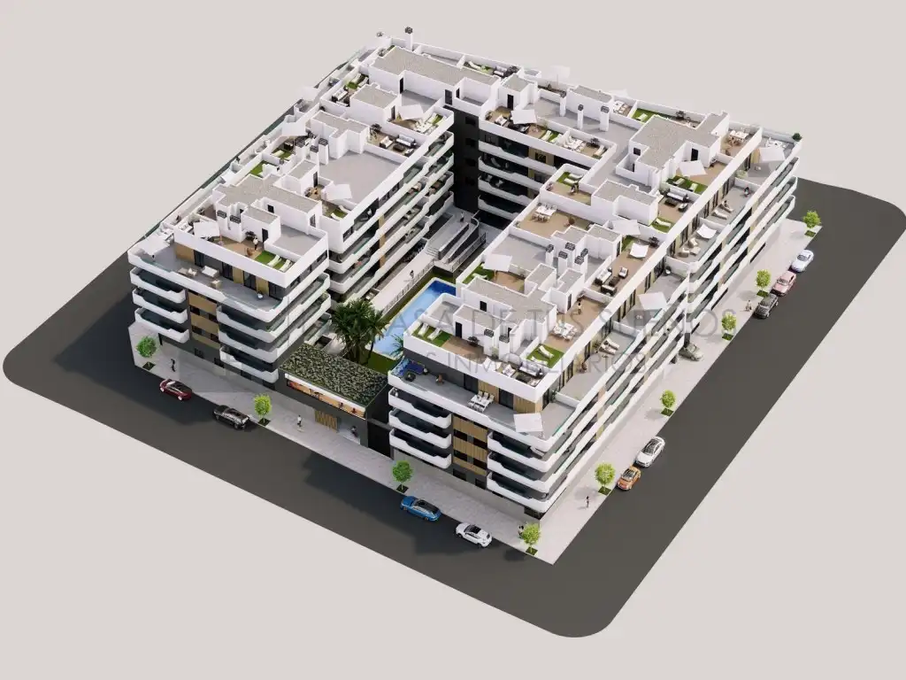 Vista exterior de Apartament en venda en Santa Pola amb Jardí privat, Terrassa i Piscina