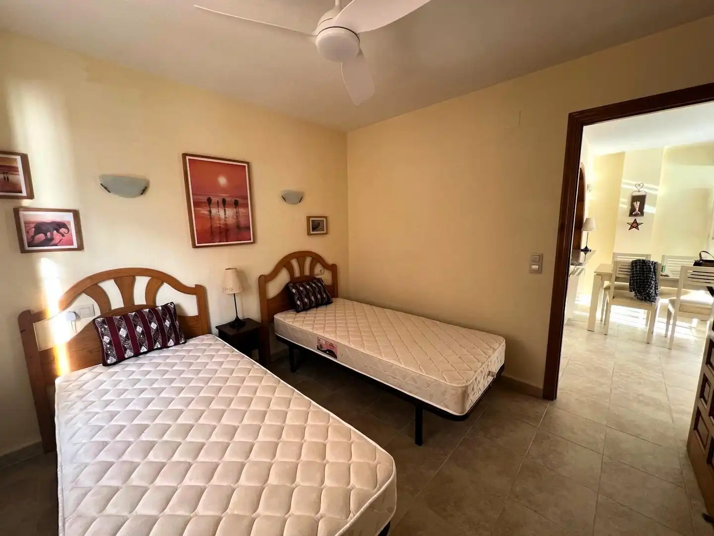 Dormitori de Apartament de lloguer en Benitachell / El Poble Nou de Benitatxell amb Jardí privat, Terrassa i Piscina comunitària