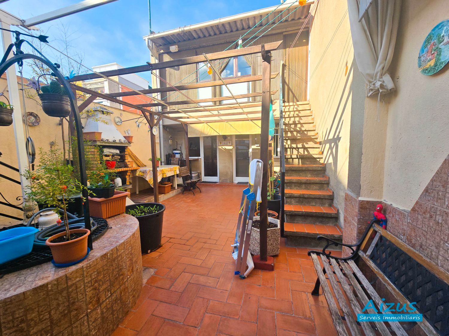 Terrace of Single-family semi-detached for sale in Ripollet  with Heating, Storage room and Oven