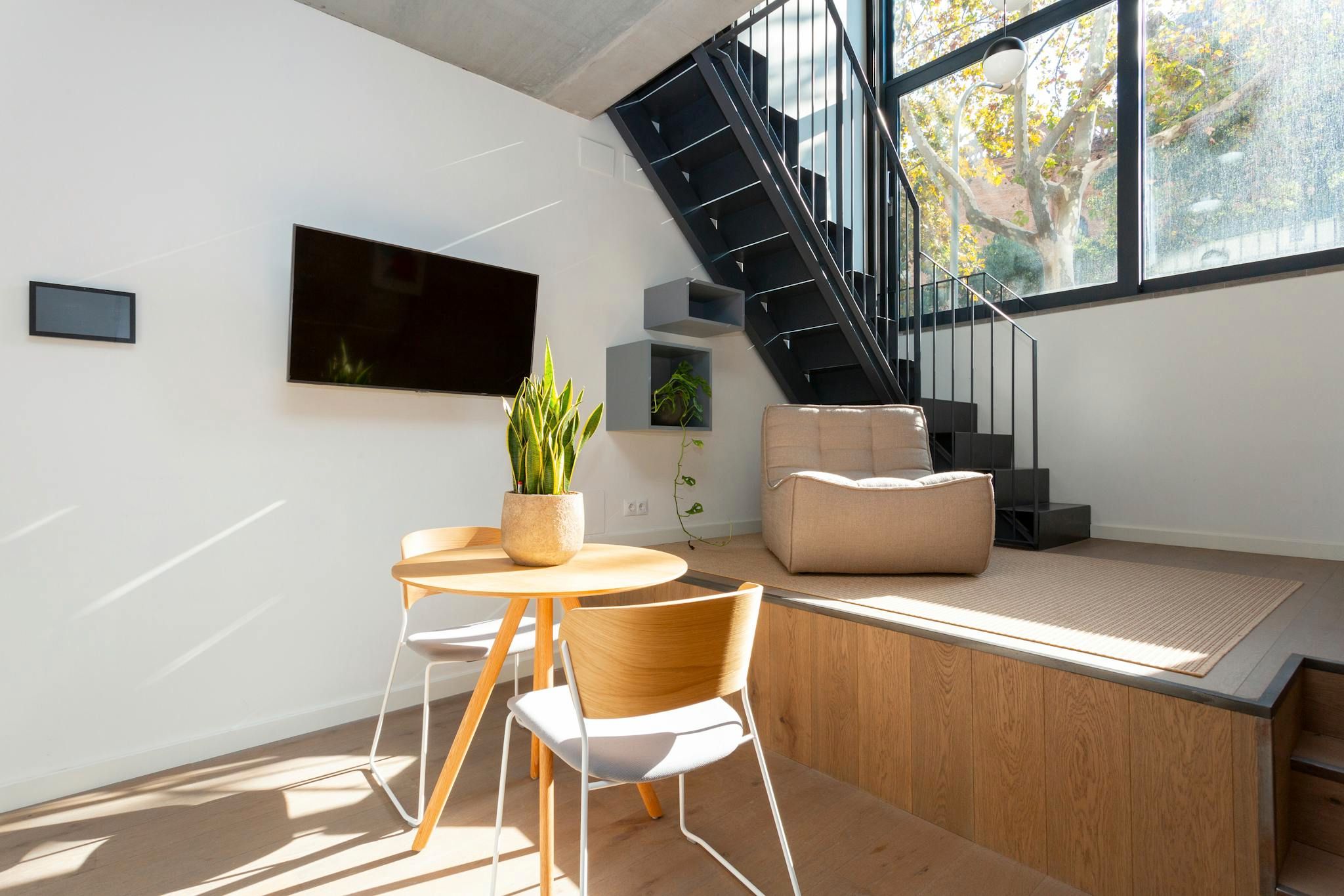Living room of Flat to rent in  Barcelona Capital  with Air Conditioner, Heating and Private garden