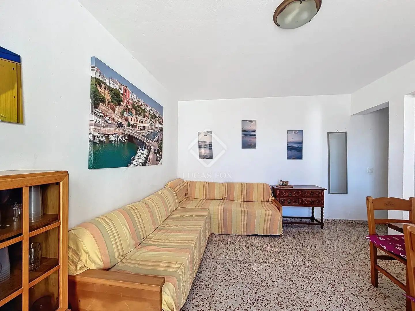 Sala d'estar de Casa o xalet en venda en Es Mercadal amb Jardí privat, Terrassa i Moblat