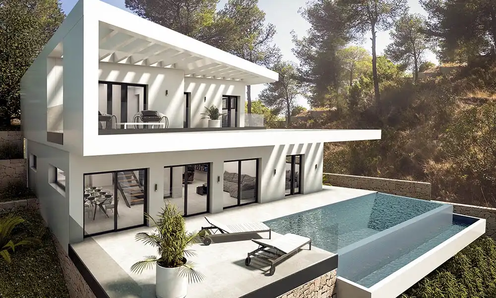 Vista exterior de Casa o chalet en venta en Altea con Aire acondicionado, Calefacción y Piscina