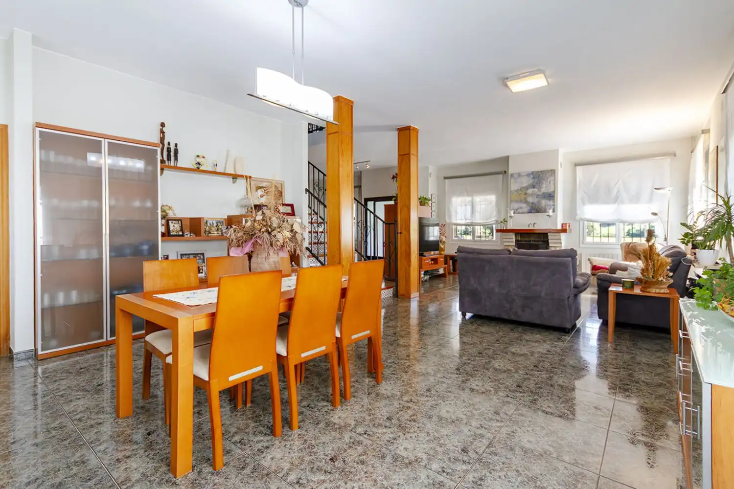Dining room of Houses for sale in Sant Martí Sarroca  with Air Conditioner, Heating and Terrace