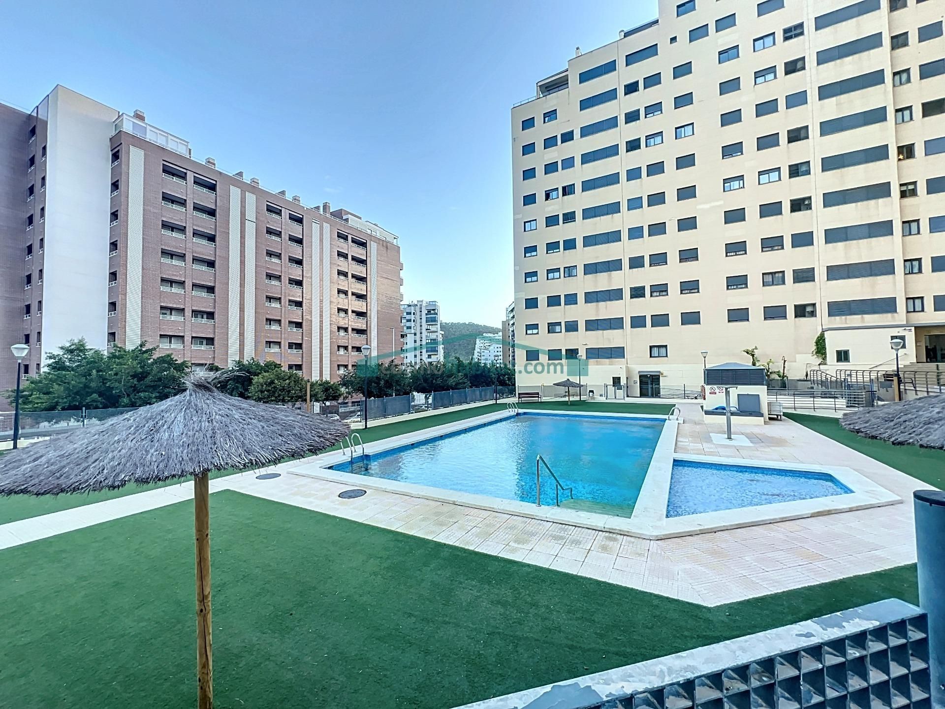 Swimming pool of Apartment for sale in Villajoyosa / La Vila Joiosa  with Air Conditioner, Heating and Private garden