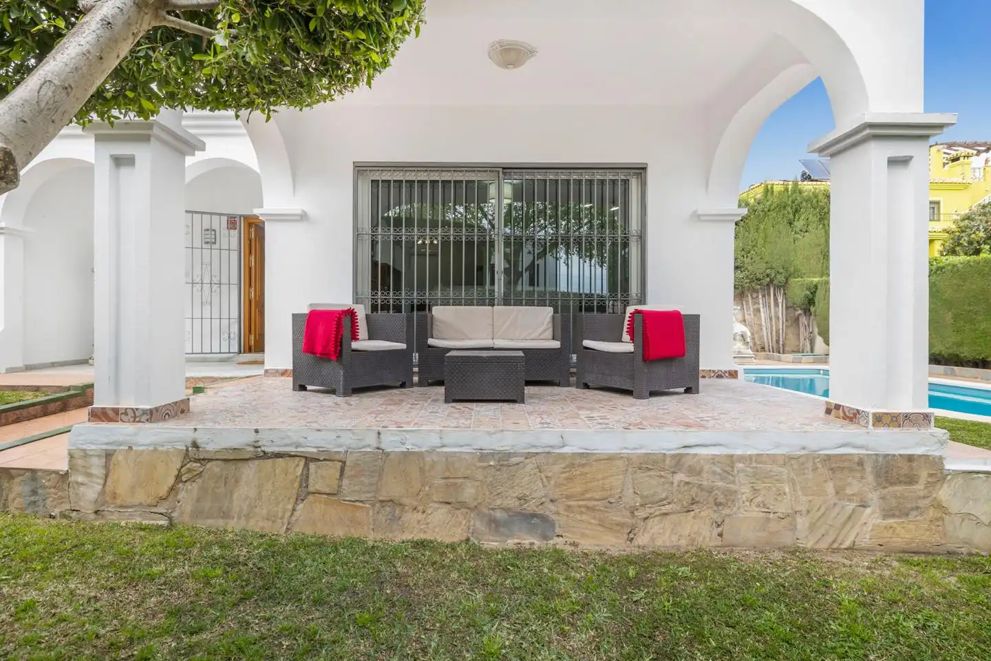 Terrace of Houses for rent in Benalmádena  with Air Conditioner, Private garden and Swimming Pool