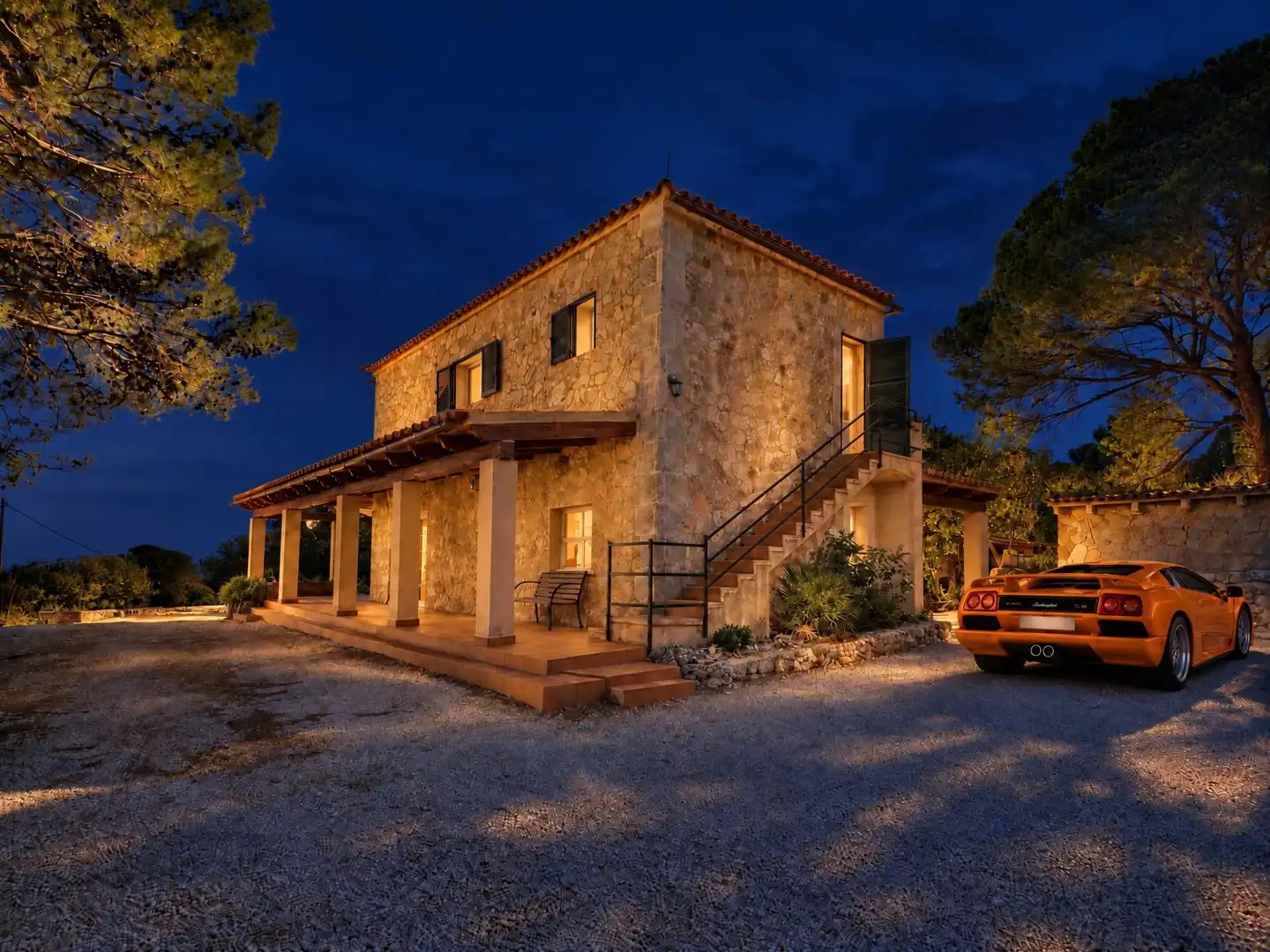 Casa rústica amb jardí en venda a Esporles