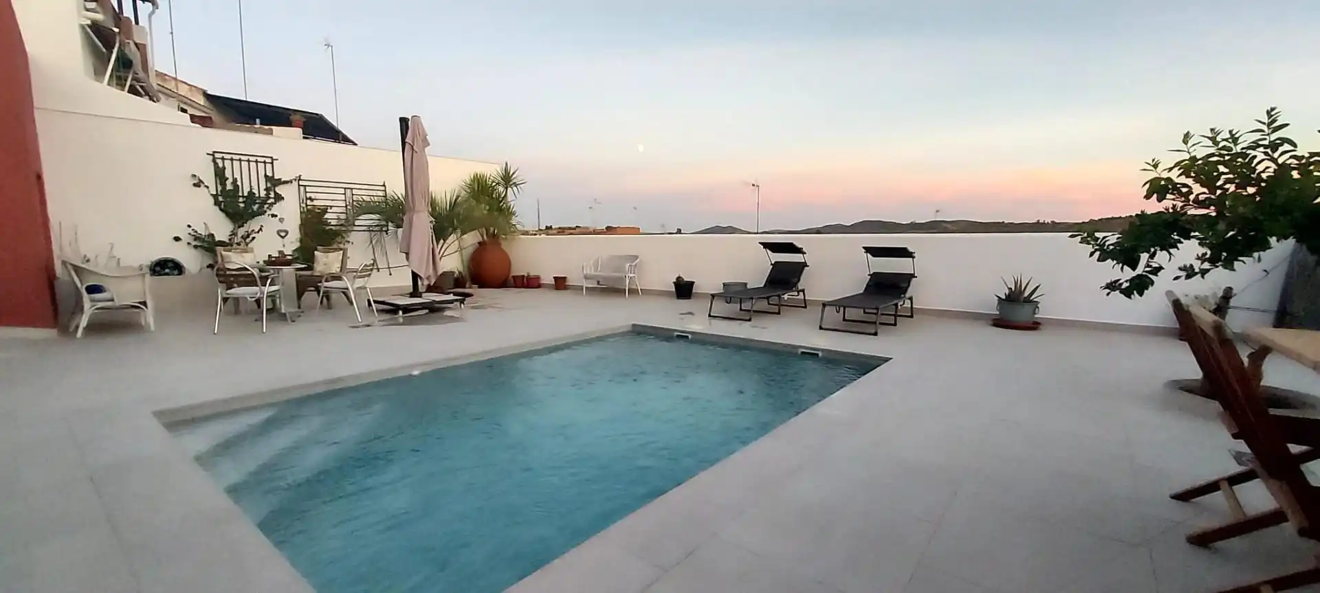 Piscina de Casa adosada en venta en Zalamea de la Serena con Aire acondicionado, Calefacción y Terraza