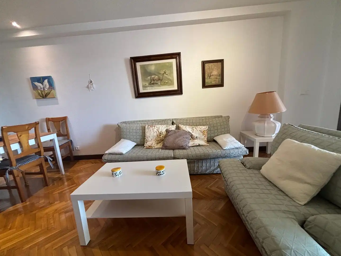 Sala de estar de Piso de alquiler en  Pamplona / Iruña con Calefacción, Parquet y Terraza