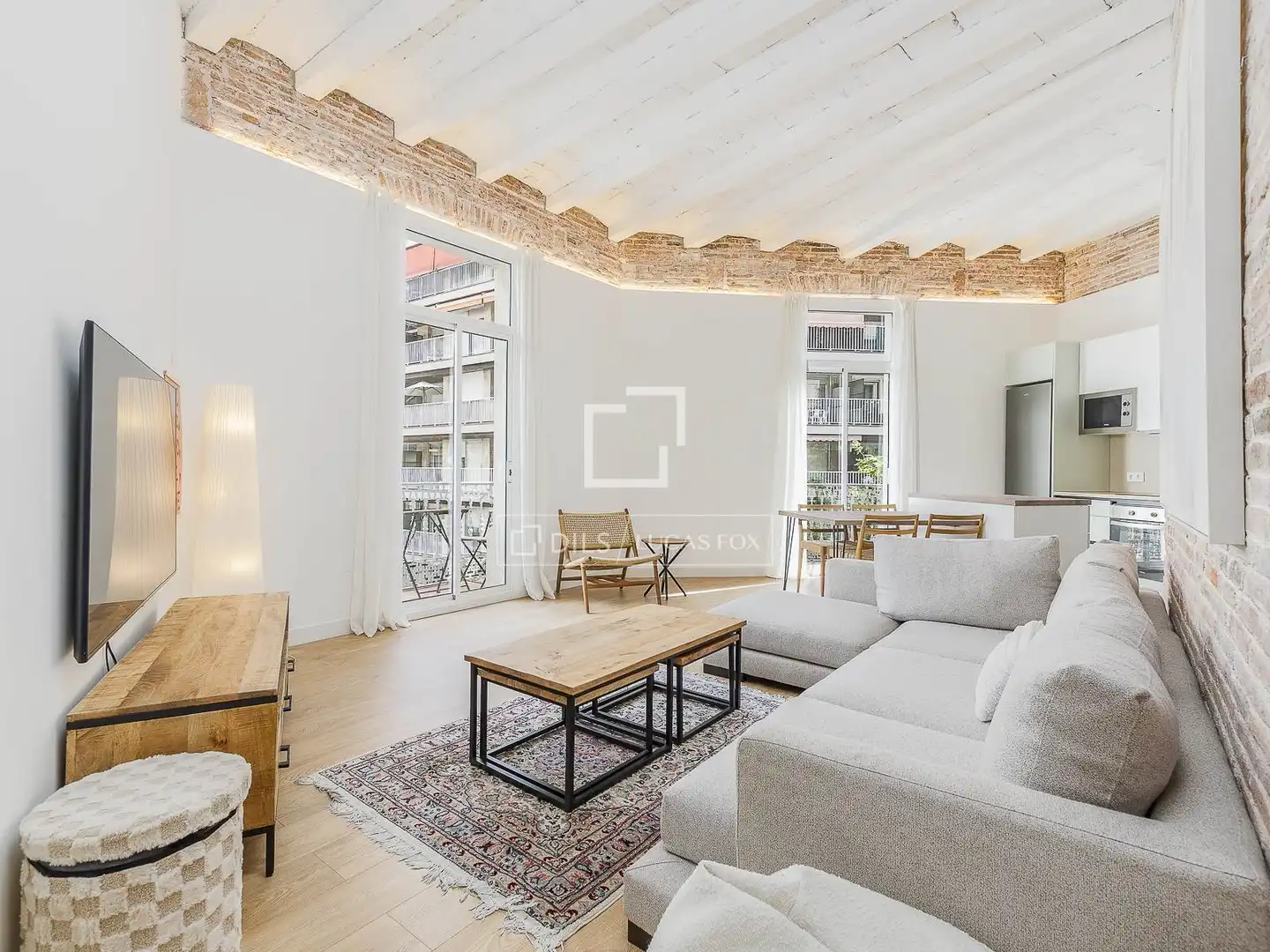 Sala de estar de Piso en venta en Barcelona con Aire acondicionado, Calefacción y Parquet