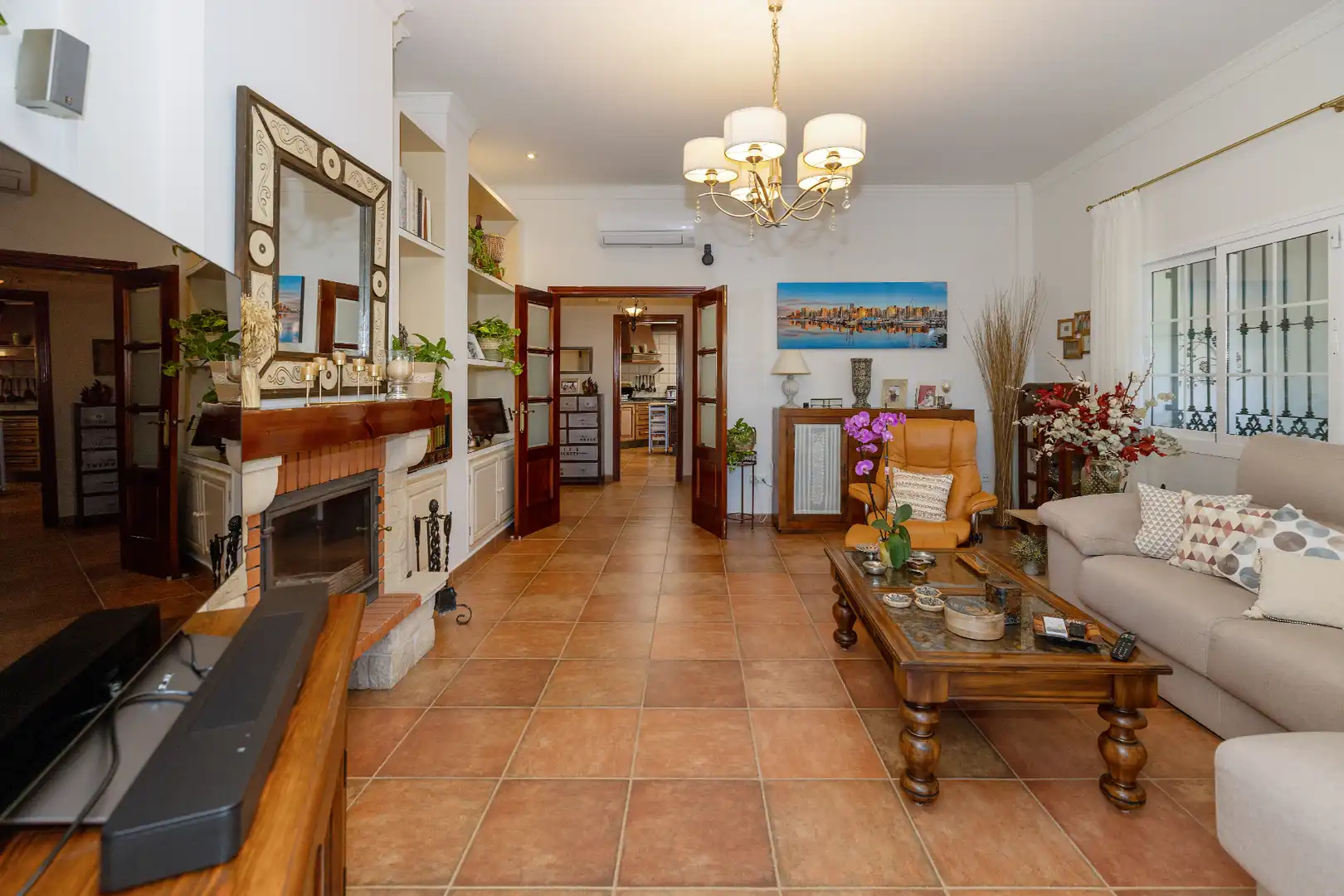 Living room of Houses for sale in Málaga  with Air Conditioner, Heating and Private garden