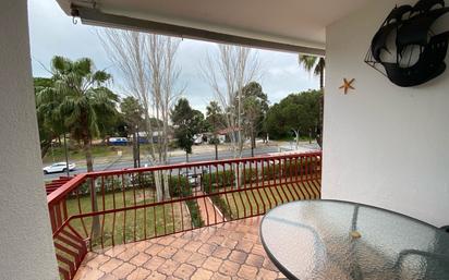 Terrassa de Apartament de lloguer en El Portil amb Jardí privat, Terrassa i Moblat