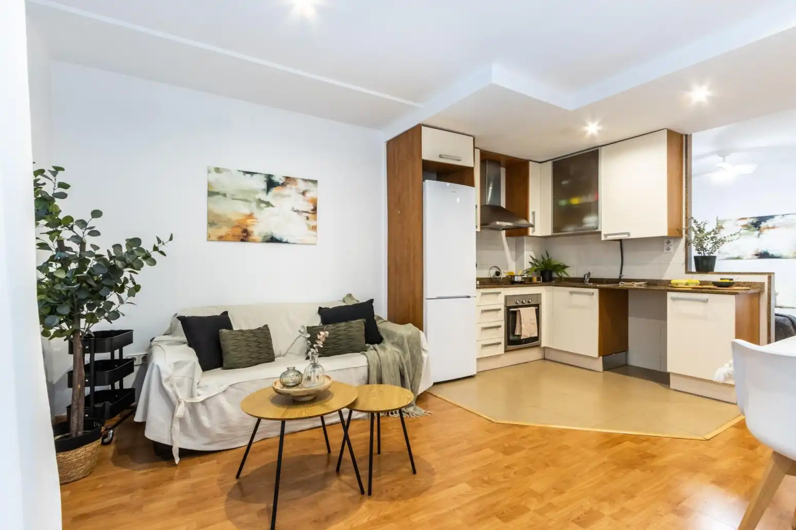 Wohnzimmer von Wohnung zum Verkauf in Terrassa mit Heizung, Parkett und Terrasse