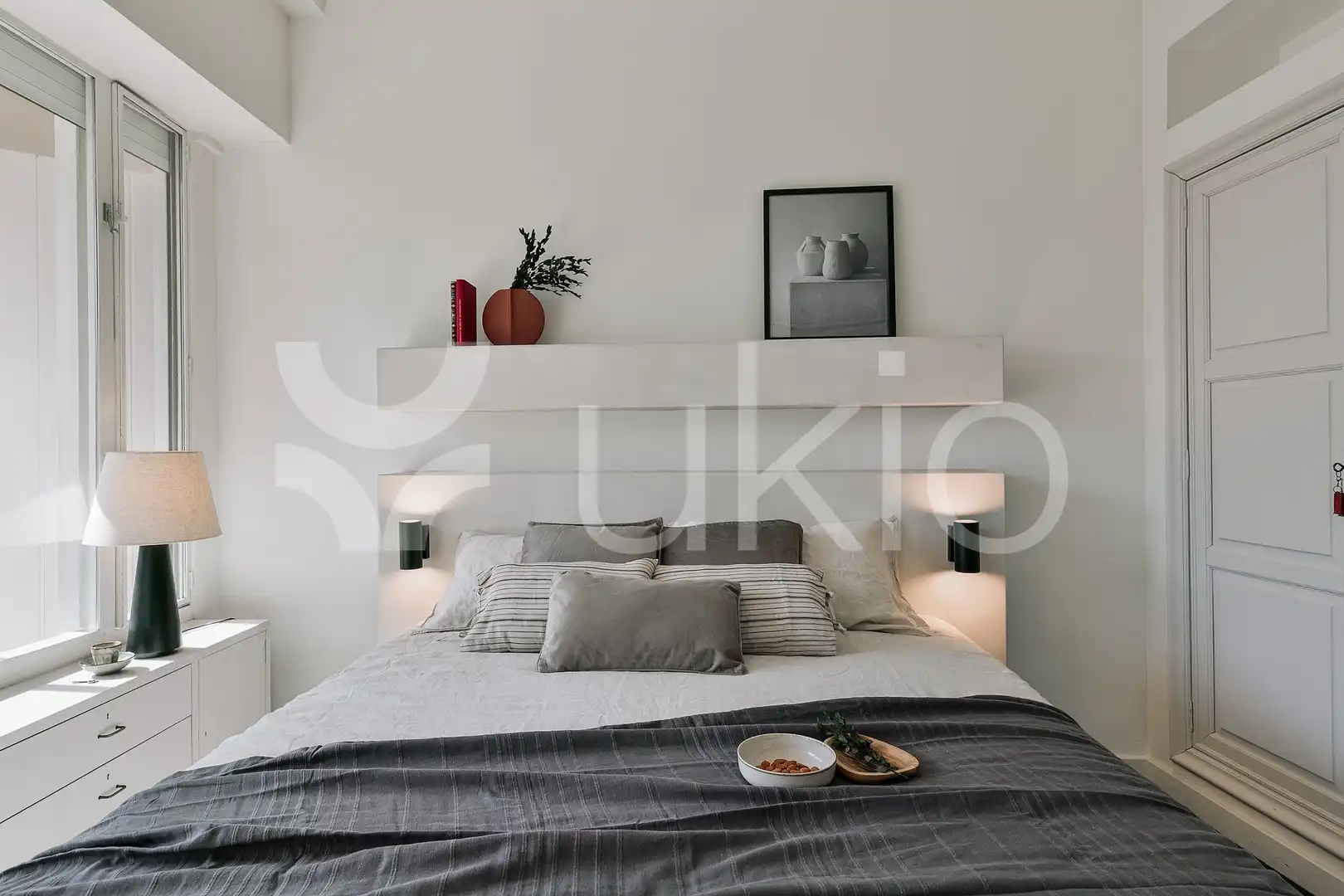 Dormitori de Apartament de lloguer en Barcelona amb Aire condicionat, Calefacció i Moblat