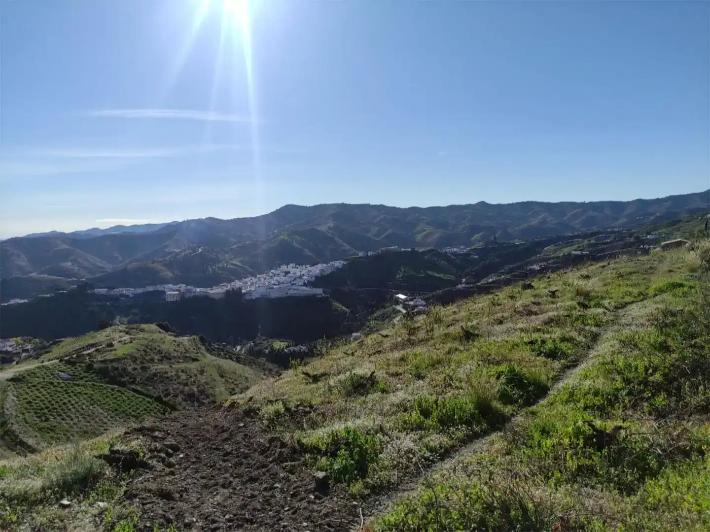 Vista exterior de Piso en venta en Almáchar con Aire acondicionado, Jardín privado y Piscina