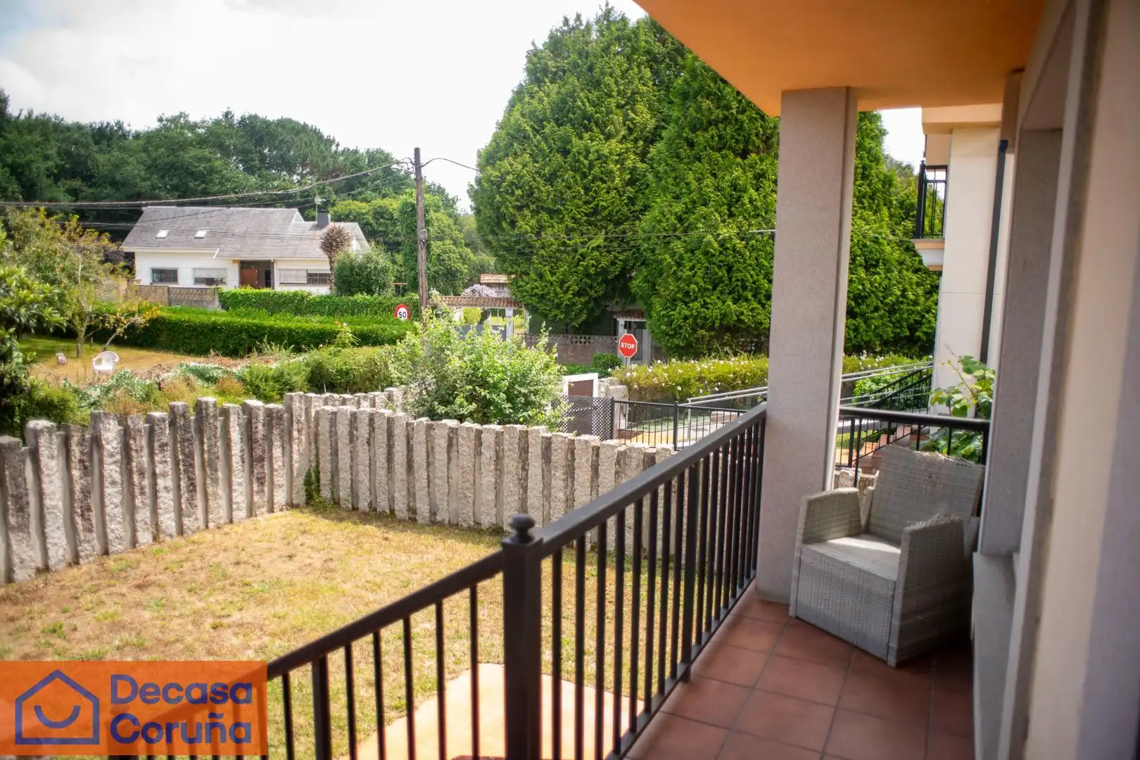 Terraza de Casa o chalet de alquiler en Oleiros con Calefacción, Parquet y Terraza