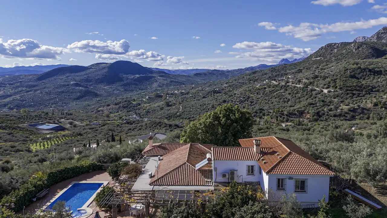 Vista exterior de Casa o chalet en venta en Periana con Aire acondicionado, Terraza y Piscina