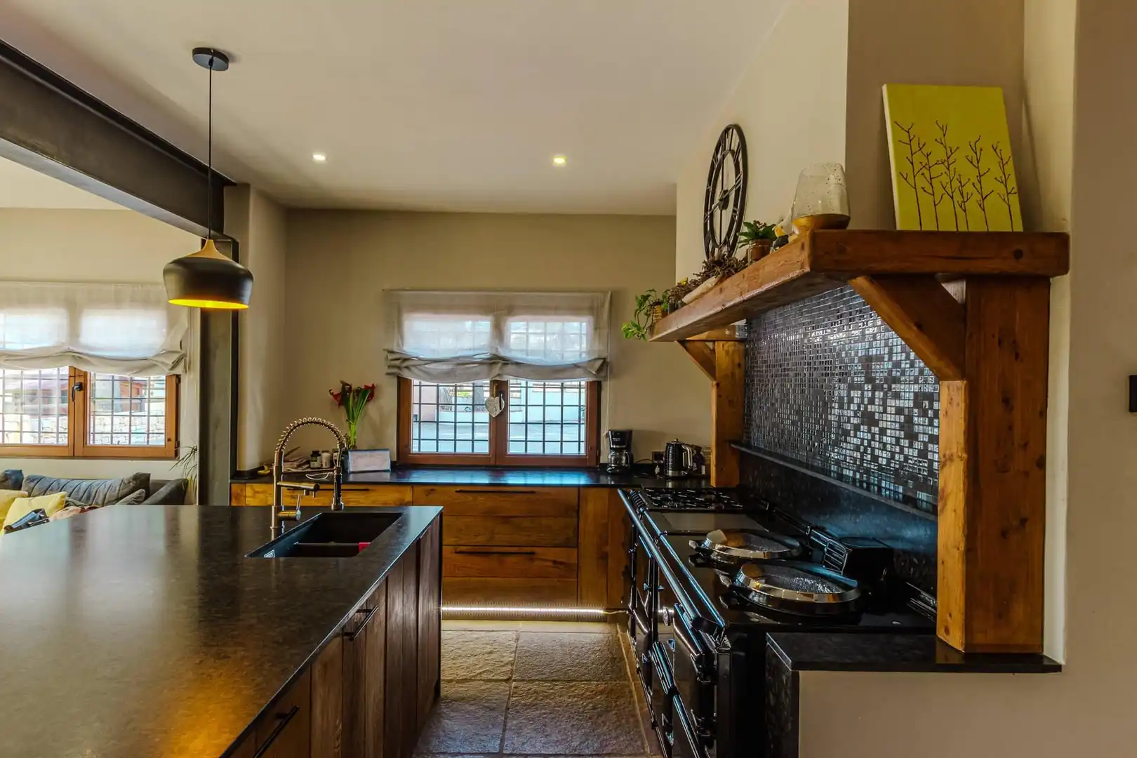 Cocina de Finca rústica en venta en Aigües con Calefacción, Jardín privado y Terraza