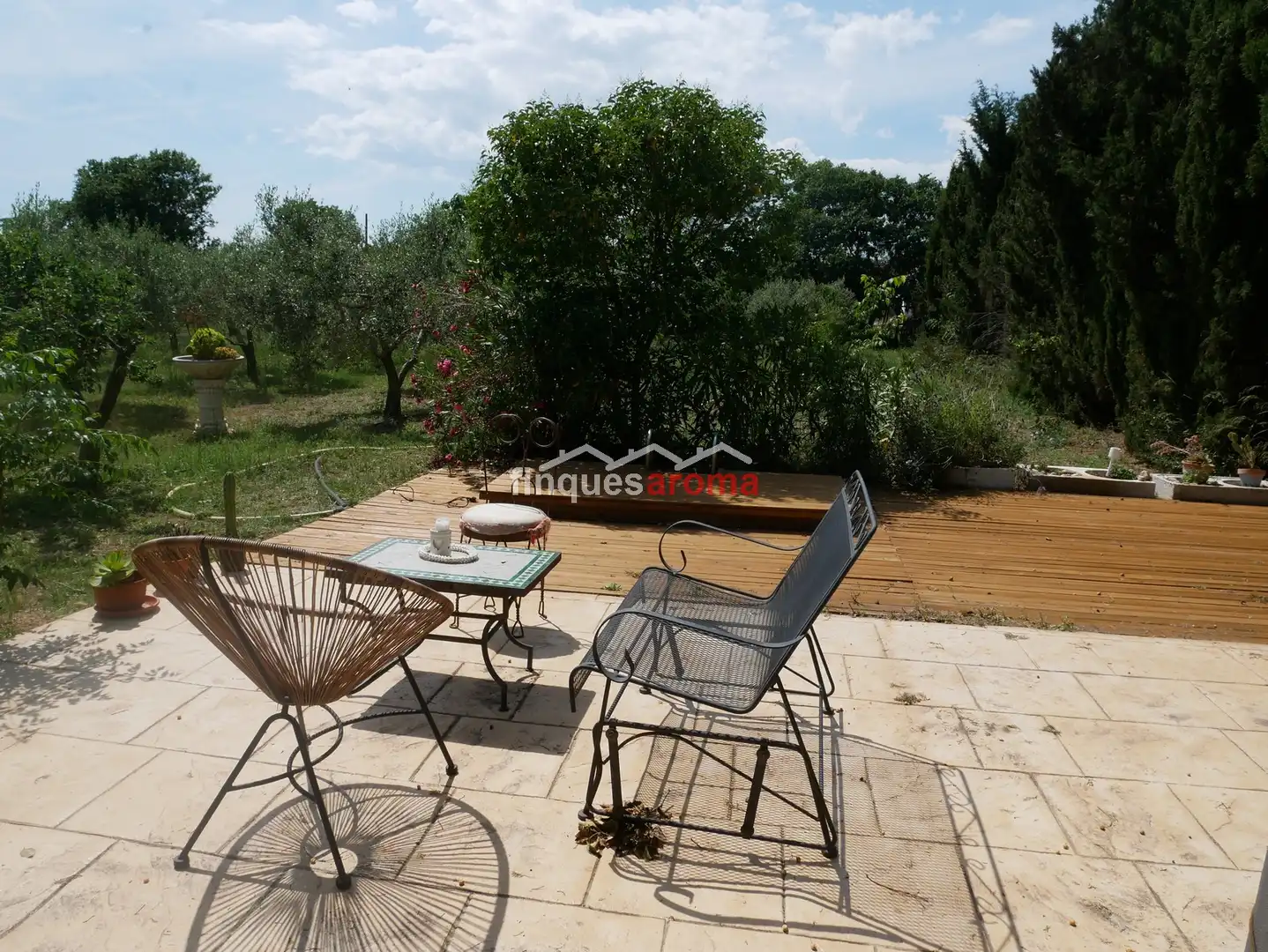 Terrassa de Casa o xalet en venda en Alió amb Aire condicionat, Calefacció i Jardí privat