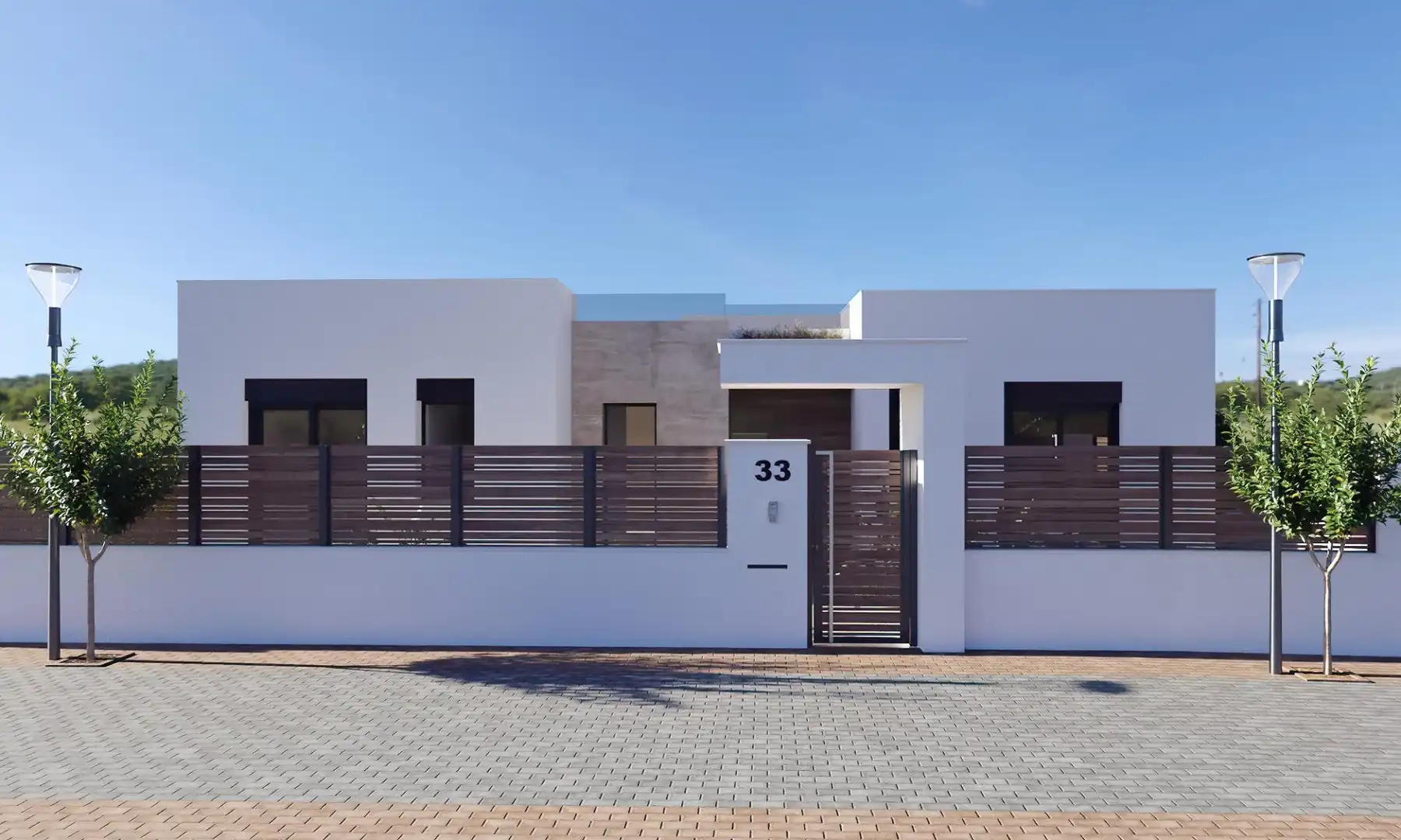 Exterior view of Houses for sale in Fuente Álamo de Murcia  with Heating, Private garden and Terrace