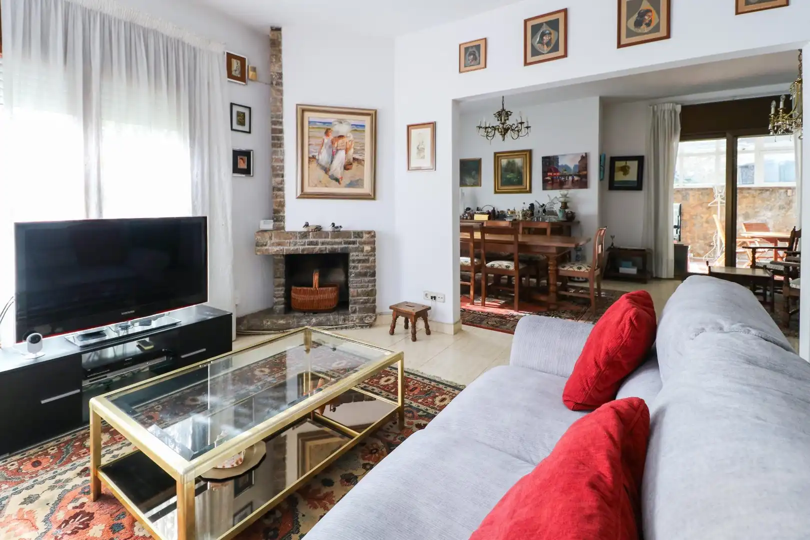 Sala d'estar de Casa o xalet en venda en Castelldefels amb Aire condicionat, Calefacció i Parquet