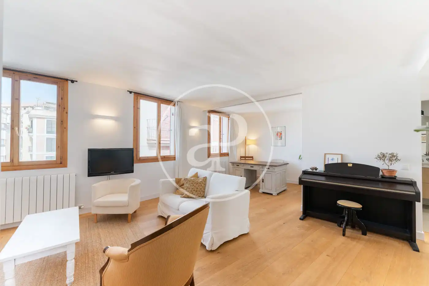 Sala de estar de Piso de alquiler en  Palma de Mallorca con Aire acondicionado y Calefacción