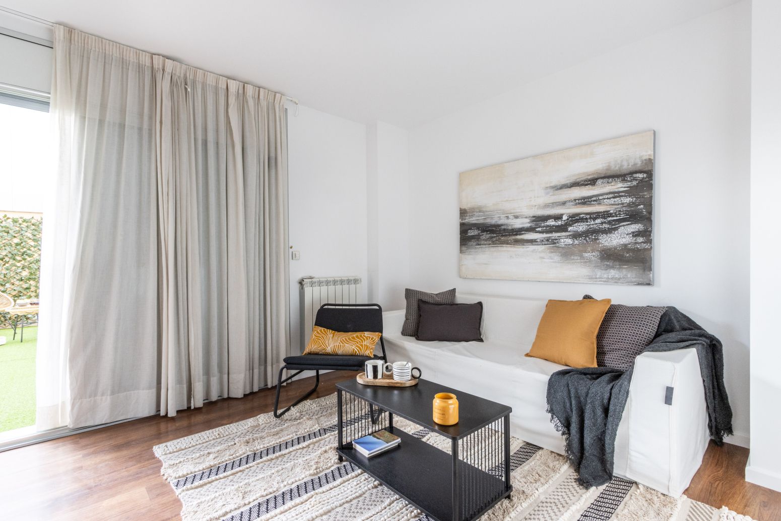 Sala de estar de Piso en venta en Terrassa con Calefacción, Parquet y Terraza