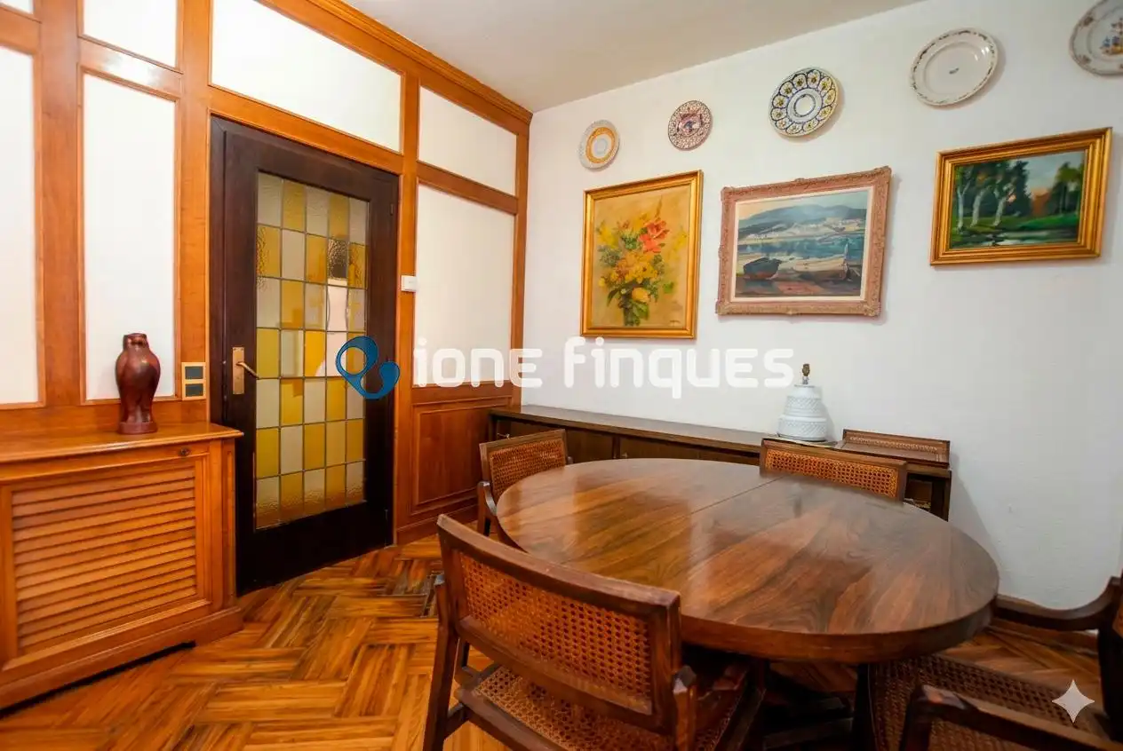 Esszimmer von Wohnung zum Verkauf in Barcelona mit Heizung, Privatgarten und Abstellraum