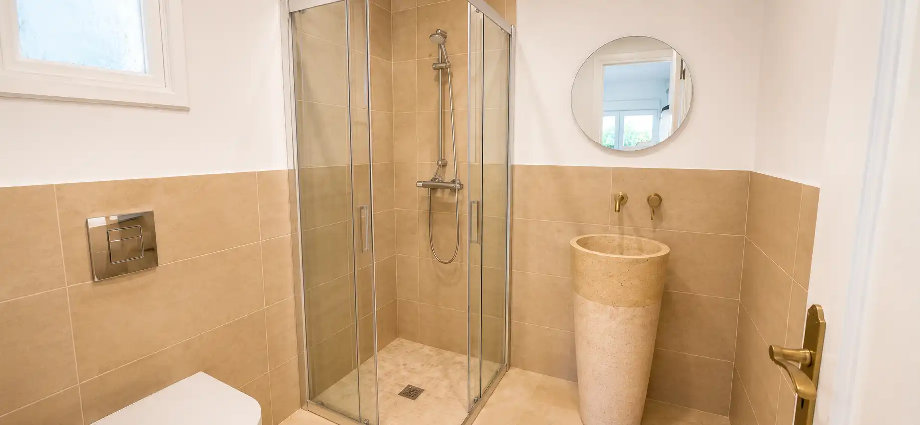 Baño de Casa adosada en venta en Mijas con Aire acondicionado, Calefacción y Jardín privado