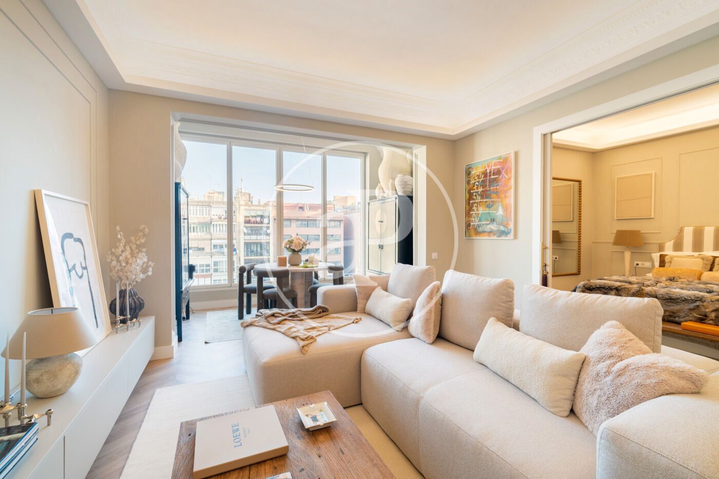 Sala d'estar de Pis en venda en  Barcelona Capital amb Aire condicionat, Calefacció i Moblat