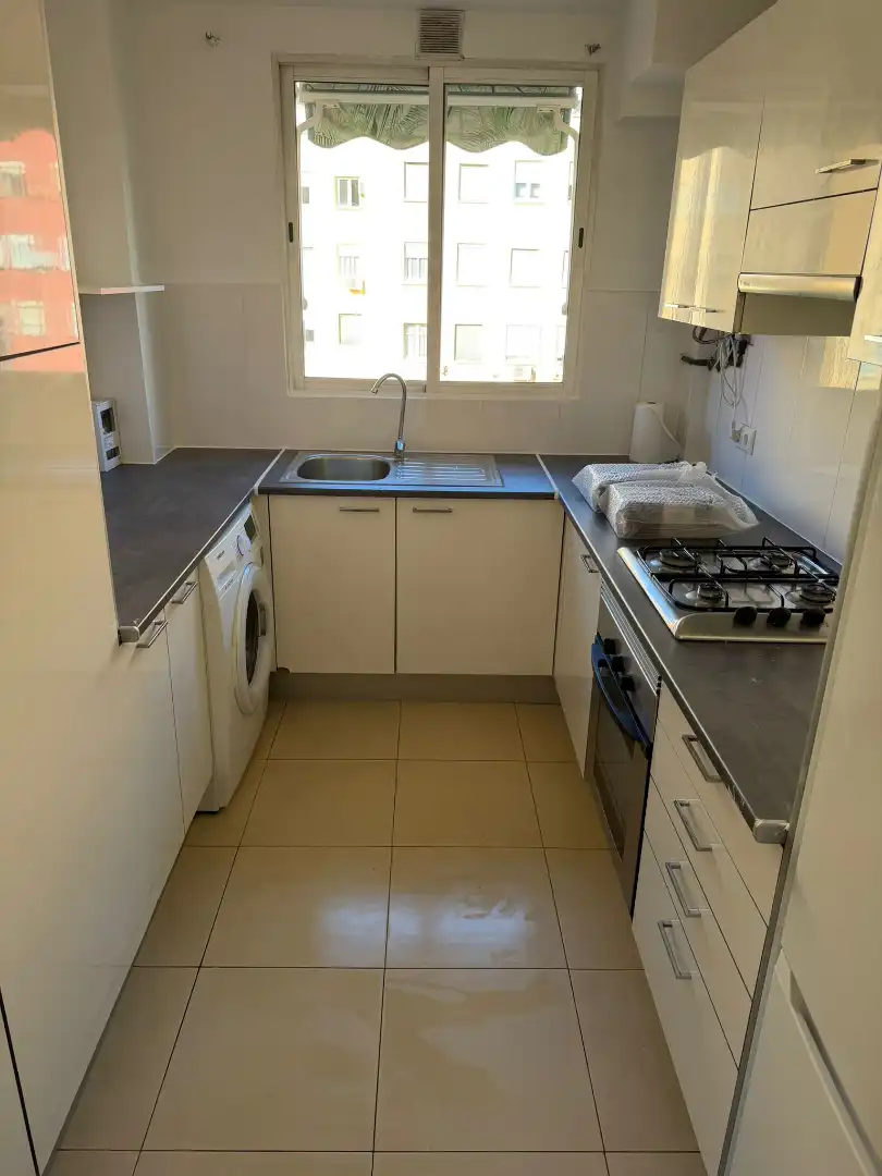 Kitchen of Flat for rent in Valencia  with Furnished, Washing machine and Balcony