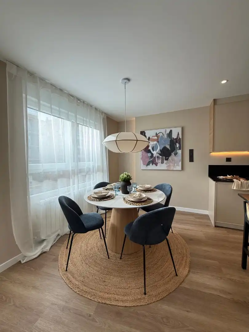 Dining room of Flat for rent in Salamanca  with Heating, Parquet flooring and Terrace